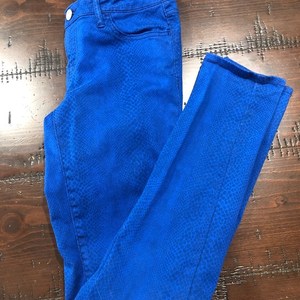 Aeropostale Ashley Ultra Skinny Blue Print Jeans Stretch Juniors Women’s 7/8 Reg